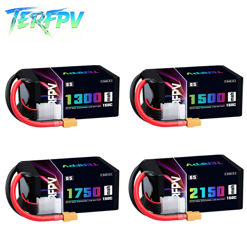 Drone Battery 6S - TERFPV Lipo-Akku 6S 22,2V 1300/1500/1750/2150mAh 150C