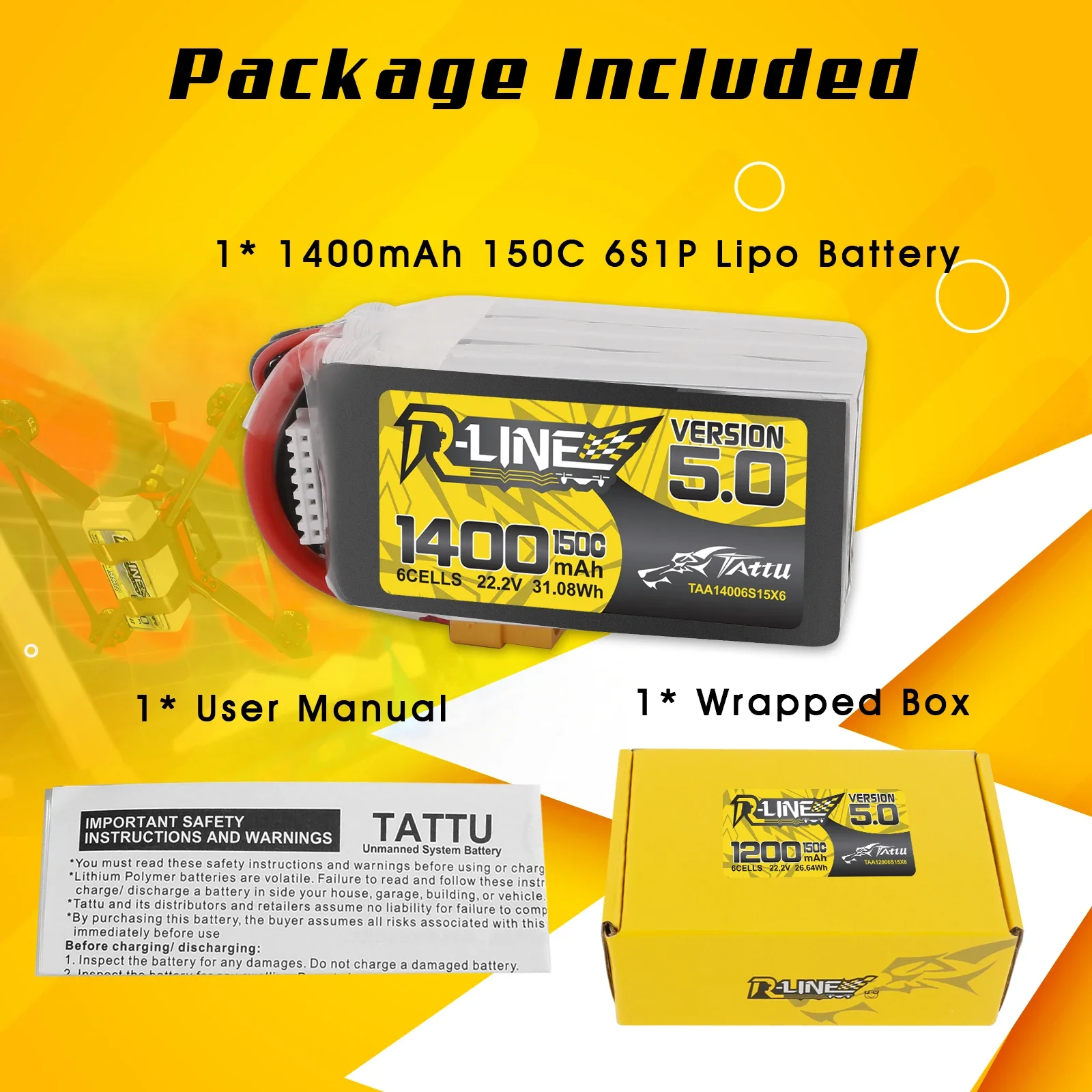 Tattu R-Line 1200 mAh 1400 mAh – Drone Battery 6S Bewertung und Preis