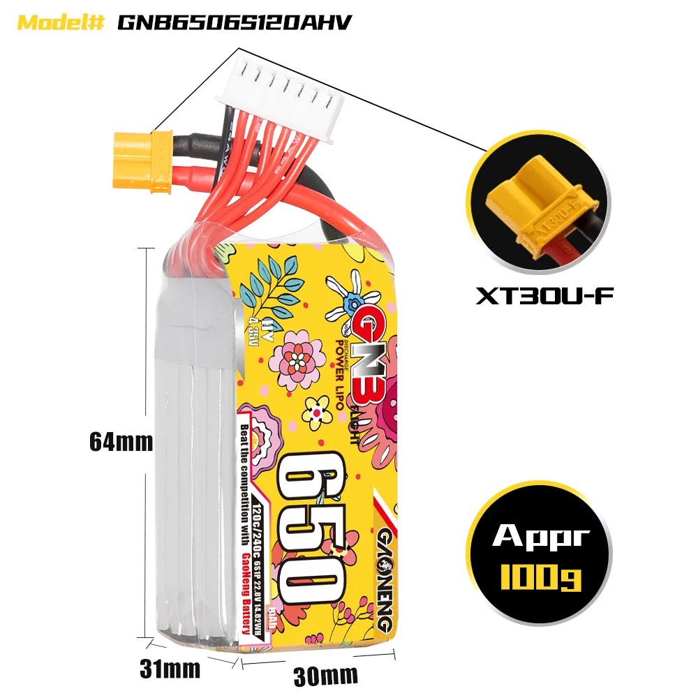 GAONENG 6S 650mAh LiHV 22,8V 1 – Drone Battery 6S Bewertung und Preis