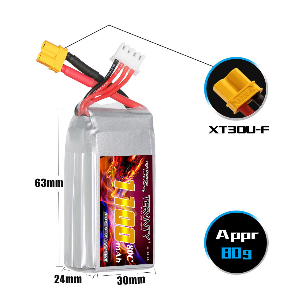 TERANTY 3S 11,1 V 1100 mAh 80C – Drone Battery Li-Ion Bewertung und Preis