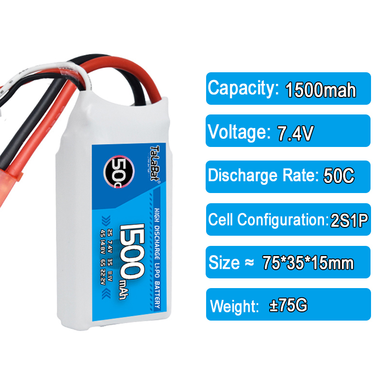 3Pcs TalaBat 50C 1500mAh 7,4 V – Drone Battery Li-Ion Bewertung und Preis