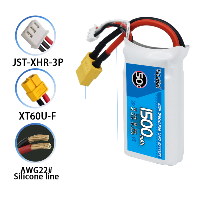 3Pcs TalaBat 50C 1500mAh 7,4 V – Drone Battery Li-Ion Bewertung und Preis